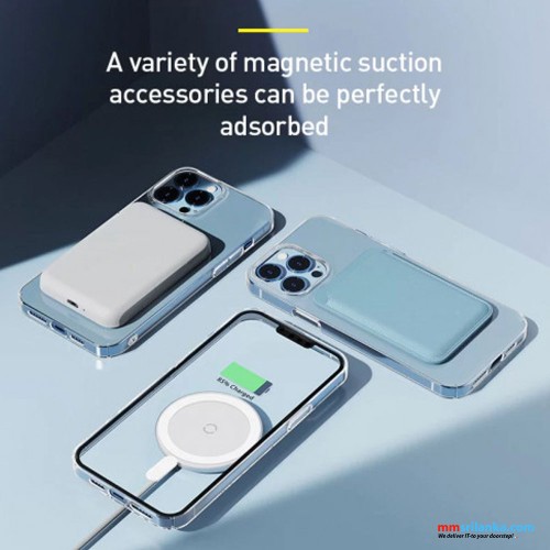 Baseus iPhone 14 Plus 6.7inch Crystal Magnetic Phone Case And Temperd Glass For iPhone Transparent